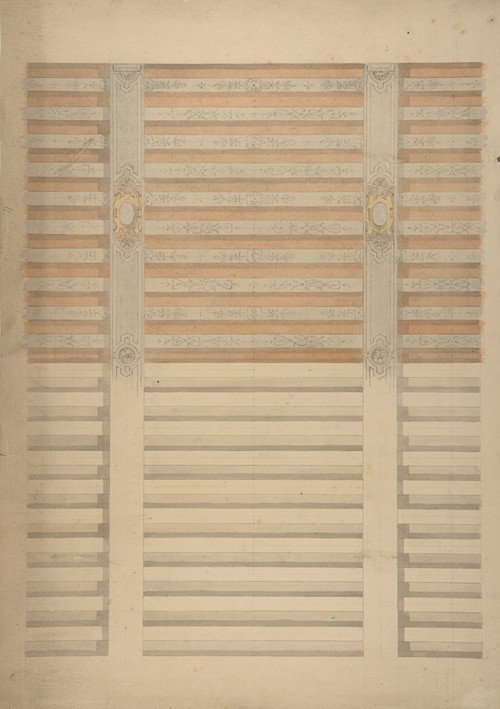 Design for a beamed ceiling in French Renaissance style