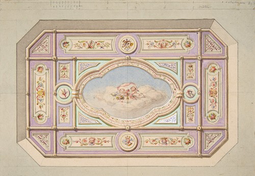 Design for a ceiling with putti