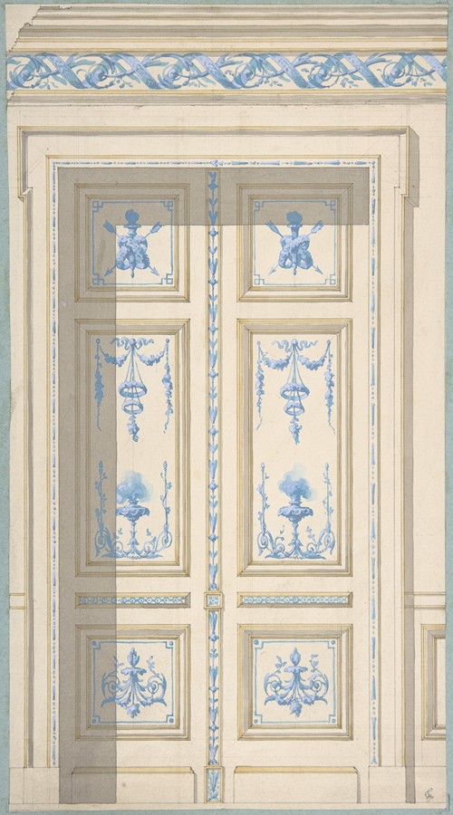 Design for Bedroom Doors, Hôtel de Jagan (19th Century)