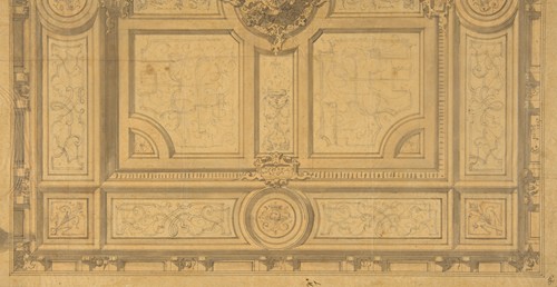 Design for Half of a Ceiling Decoration, Fontainbleau