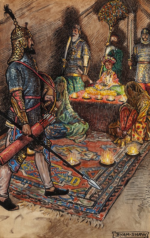 ‘Old Faithful, as the Two Supporters Stood Bolt Upright with Drawn Swords One on Either Side…,’