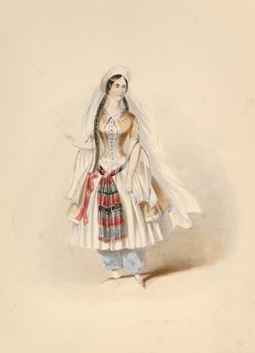 Costume Study for Blonde in the ‘Abduction from the Seraglio’ by W.A. Mozart