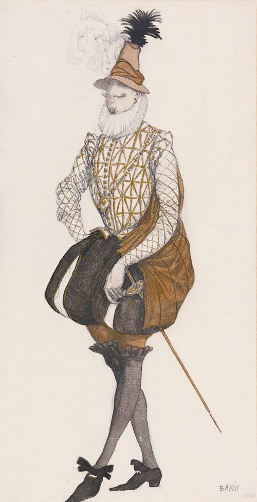 Costume Design For Prince Espagnol From The Ballet The Sleeping Beauty (1916)