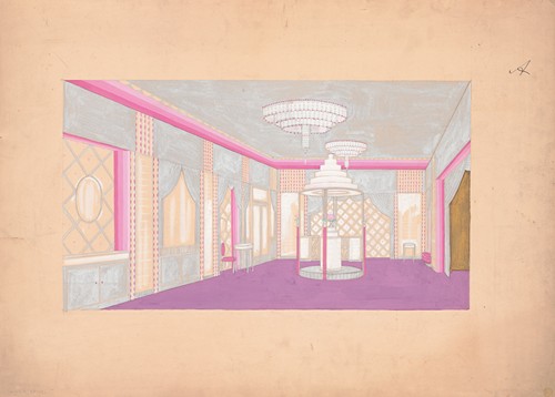 [Design for the Lentheric Salon, Fifth Ave. & 58th St., Savoy-Plaza Hotel, New York, NY.] [Perspective rendering (1925)