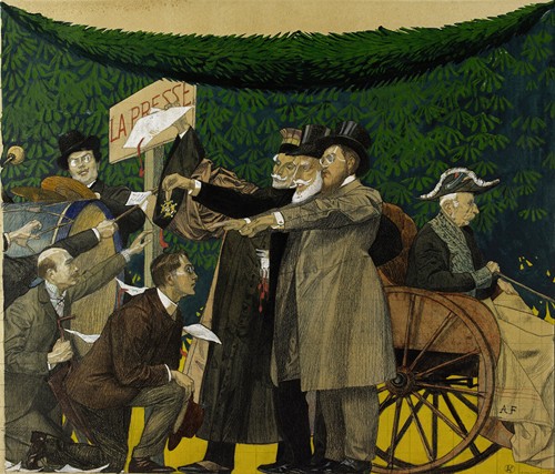 Fragment de la maquette pour la décoration du théâtre des auteurs gais, exposition universelle