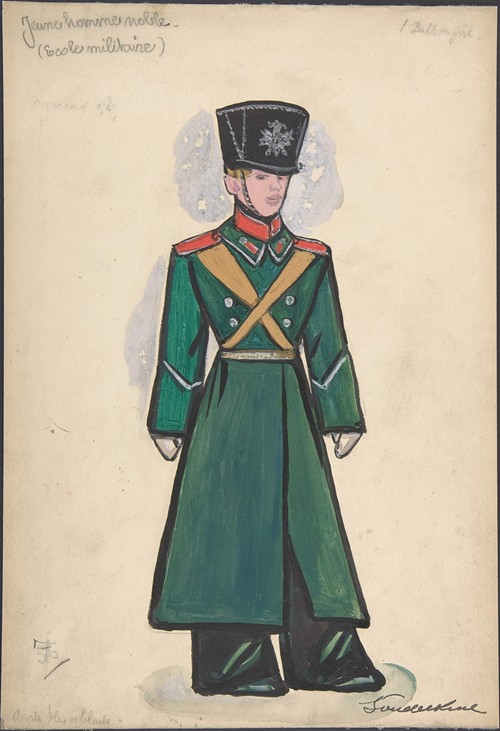 Jeune homme noble. Design for Stravinsky’s ballet ‘Petrouchka’ produced at the Metropolitan Opera, 1924-1931