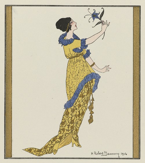 La fleur merveilleuse ; Robe du soir de Doucet (1914)