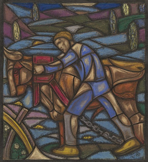 Ontwerp voor raam in het Nederlands Paviljoen op de tentoonstelling Arts Décoratifs te Parijs, 1925