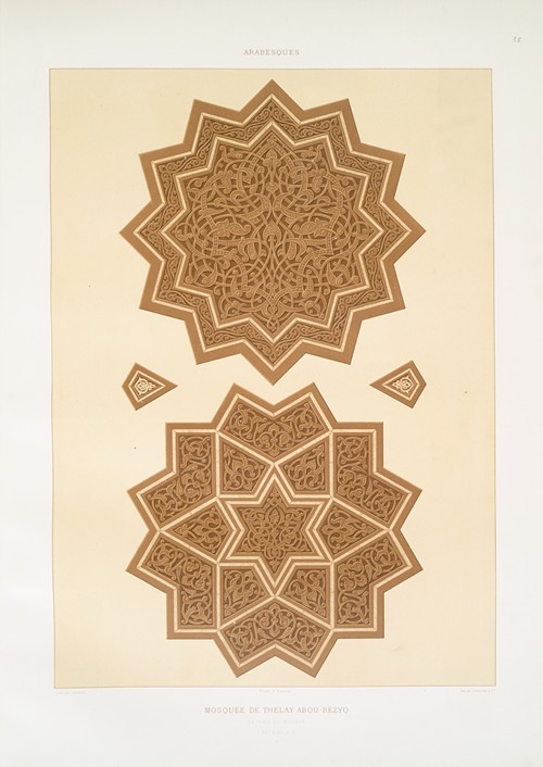 Arabesques; mosquée de Thelay Abou-Rézyq; détails du mimbar (XVe. siècle); 2