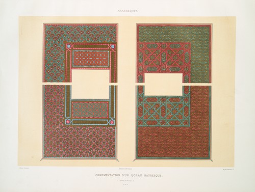 Arabesques; ornementation d’un Qorân mauresque (XVIIIe. siècle); 5 & 8