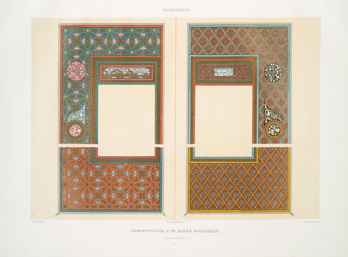 Arabesques; ornementation d’un Qorân mauresque (XVIIIe. siècle); 7 & 10