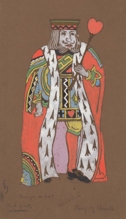 King of Hearts (costume design for Alice-in-Wonderland, 1915