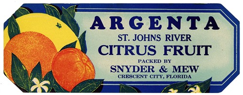 Argenta Citrus Fruit Label