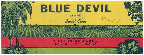 Blue Devil Brand Sweet Corn Label