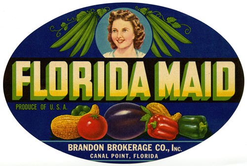 Florida Maid Produce Label (1930-1950)