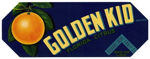 Golden Kid Brand Florida Citrus Label