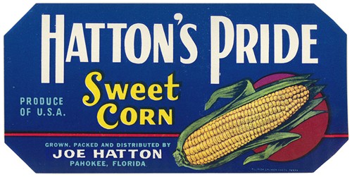 Hatton’s Pride Sweet Corn Label
