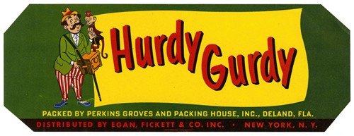 Hurdy Gurdy Produce Label