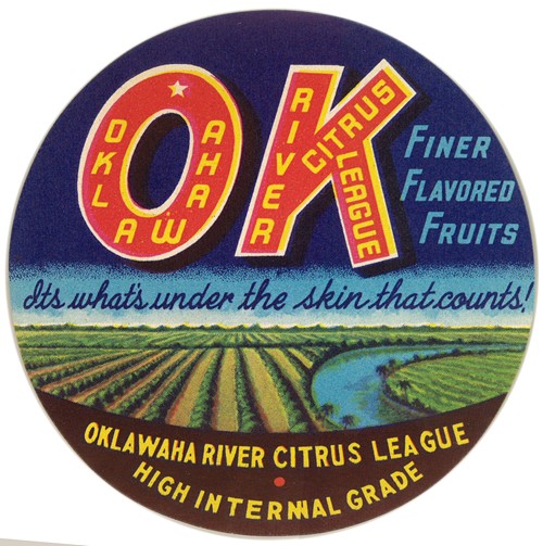Oklawaha River Citrus League Citrus Label (1930-1950)