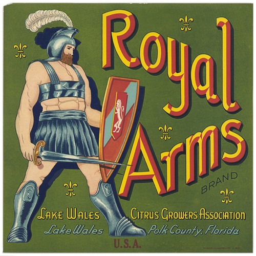 Royal Arms Brand Citrus Label