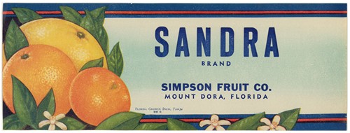 Sandra Brand Fruit Label