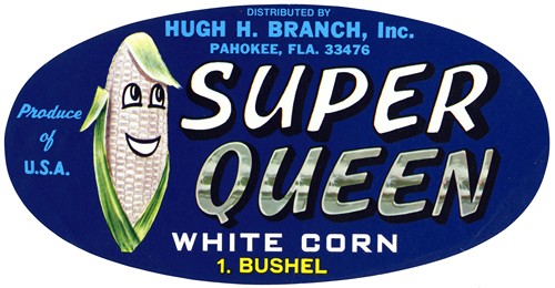 Super Queen White Corn Label