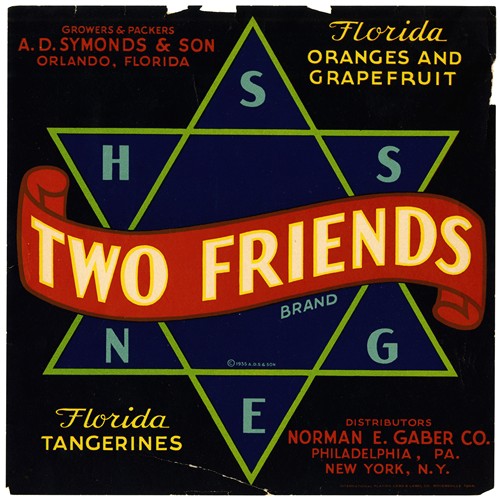 Two Friends Brand Citrus Label