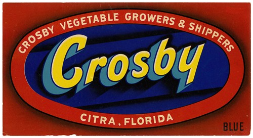 Vegetable Label for Crosby – Blue