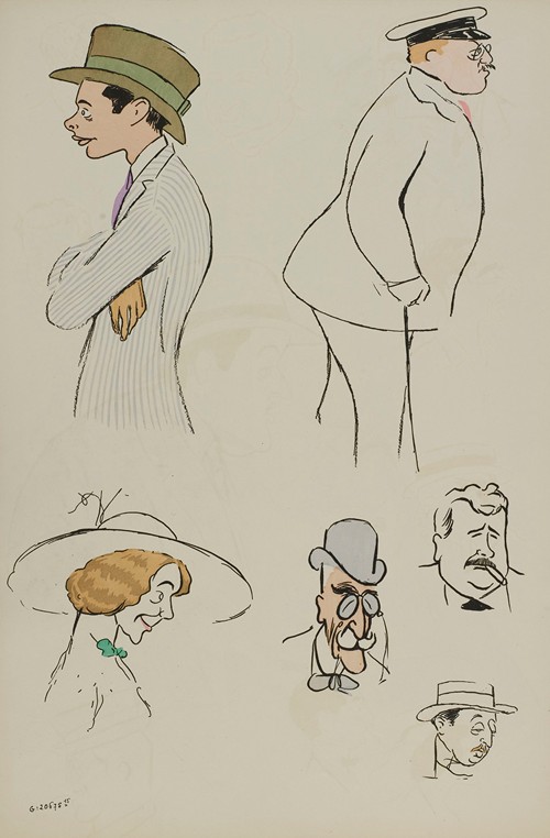 baron Hubert Lejeune, M de Villeroy, Mme charron, MM Jacques et James Hennessy, inconnu