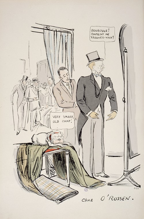 Boni de Castellane et le chien Bouboule chez le tailleur O’ Rossen