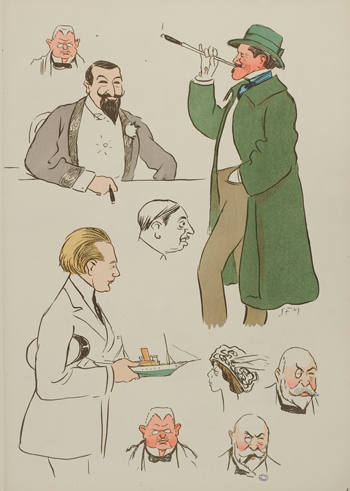Ferdinand de Bulgarie, lord anglais, M. Kohn, M. Schwab, sosie d’Edouard VII
