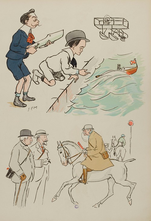 Joël Sol, Georges Prade, Camille Blanc, Ferdinand Canople et M. Roy