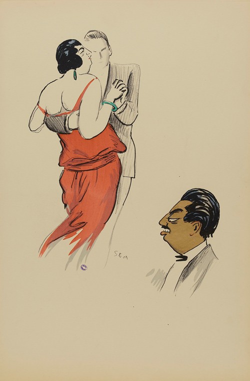La maharani de Kapurtala dansant en couple et le prince de Kapurtala