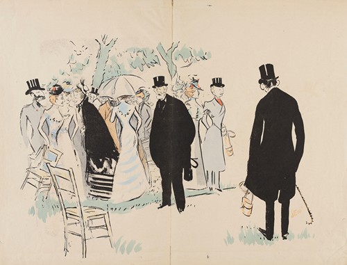 Le Prince Troubetzkoy, la Baronne Alphonse de Rothschild, le Baron Gustave de Rothschild, le Marquis Boni de Castellane, Monsieur Emile Deschamps