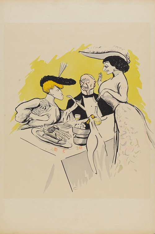 Mademoiselle Jane d’Arcy, Mlle de Frezia et un personnage masculin