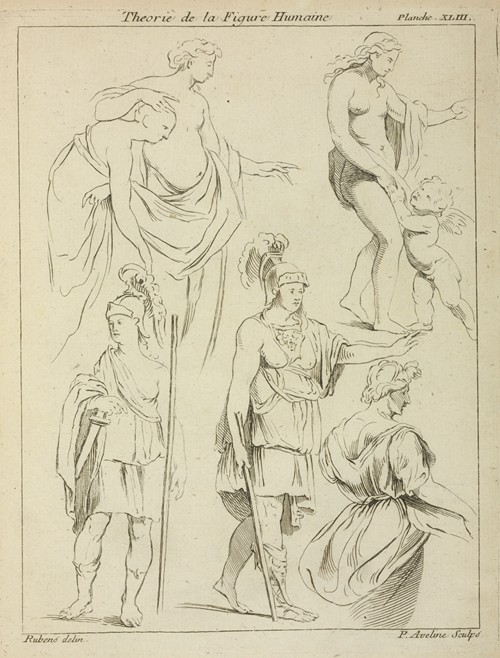 Various figures including Roman soldiers, and partially draped male and female nudes