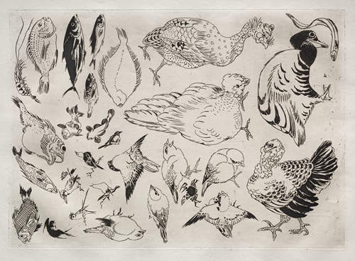 Dinner Service (Rousseau service); Ducks, fish, etc. (no. 12)
