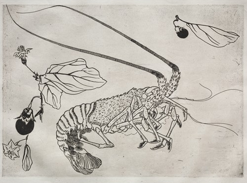 Dinner Service (Rousseau service); Large lobster with raised antenna (no. 21)