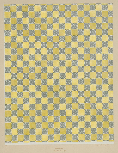 Lithografiertes Papier als Vorsatz zu Die Hesperiden