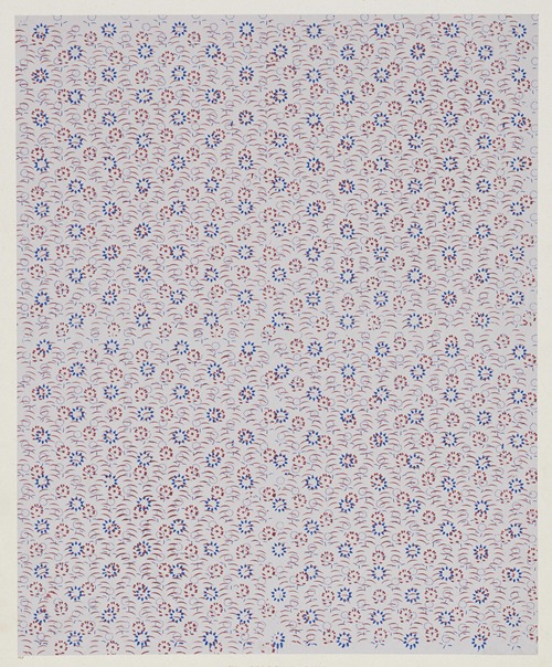 Modeldruckpapier (kleines Muster mit simplen Blumen)