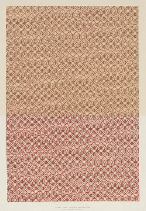 Walzendruckpapier (geometrisches Flächenmuster, nach alten Mustern)