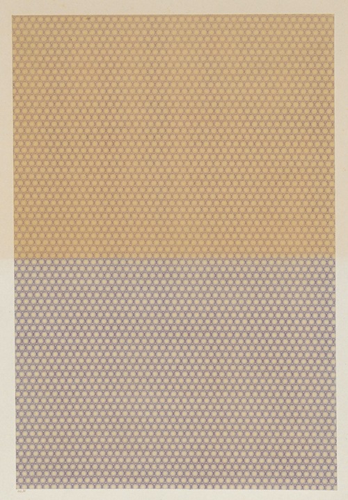 Walzendruckpapier (geometrisches Flächenmuster, nach alten Mustern)
