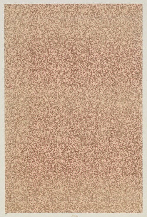 Walzendruckpapier (kleines florales Flächenmuster, nach alten Mustern)