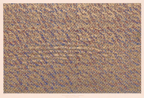 Walzendruckpapier mit Golddruck (abstraktes Muster)