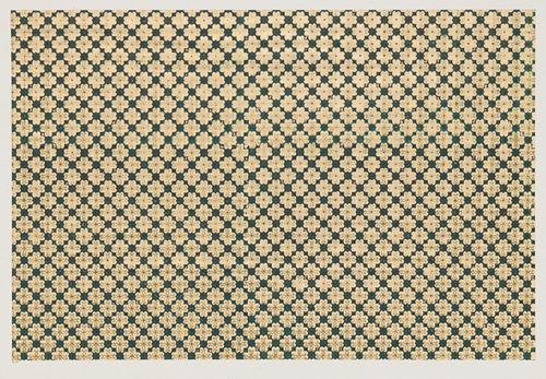 Walzendruckpapier mit Golddruck (dichtes florales Muster)