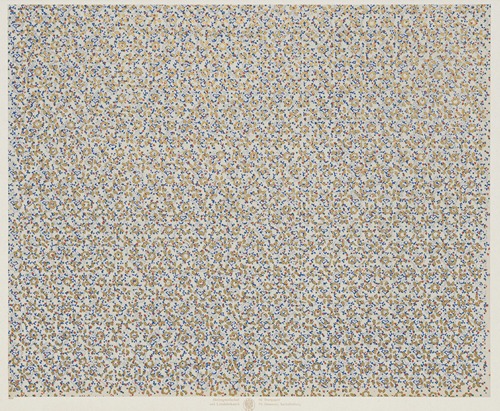 Walzendruckpapier mit Golddruck (florales Muster)