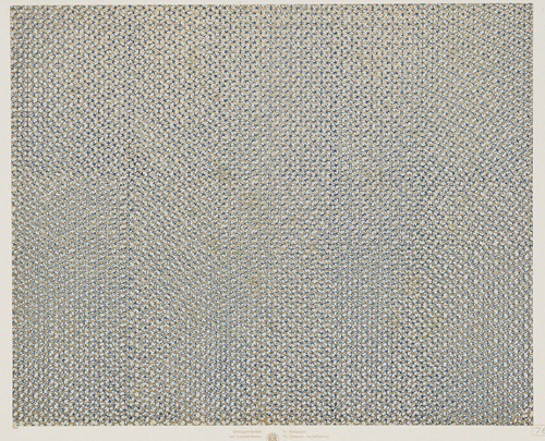 Walzendruckpapier mit Golddruck (Wabenmuster)