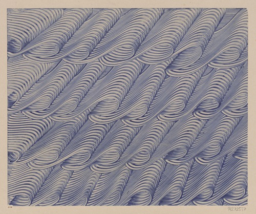 Kleisterpapier mit Verdrängungsdekor (Linienbündel)