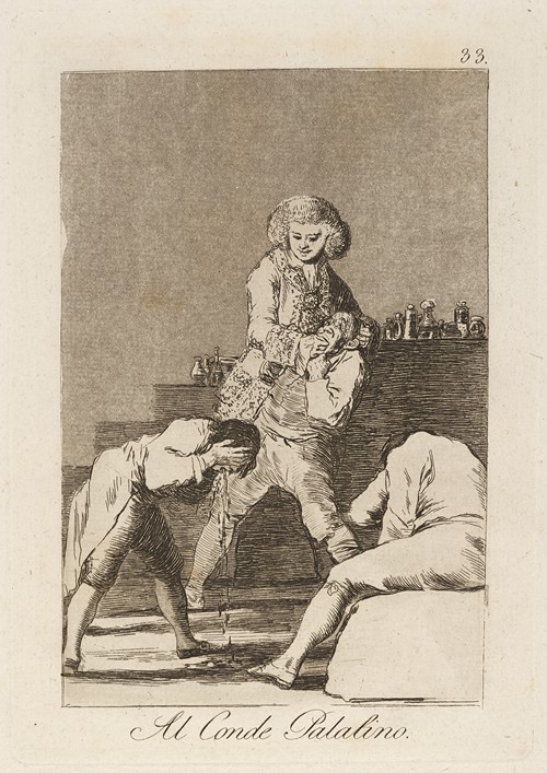 Al Conde Palatino. (To the Count Palatine [or] Count of the Palate)