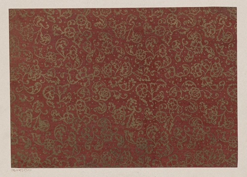 Bronzefirnispapier (einzeln stehende Ranken mit Blüten)